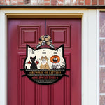 Beware Of Little Meownsters - Personalized Custom Shaped Wood Sign