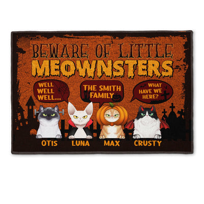 Beware Of Little Meownsters - Personalized Doormat
