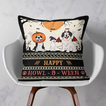 Happy Howl-O-Ween - Personalized Pillow (Insert Included)