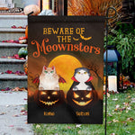 Beware Of The Meownsters - Personalized Garden Flag - Glaring Cat