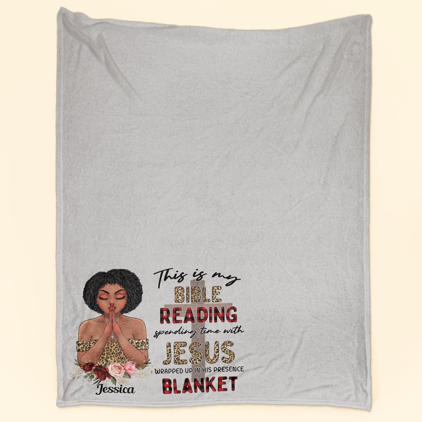 Bible Reading Blanket - Personalized Blanket - Birthday Gift For Girls, Black Girls