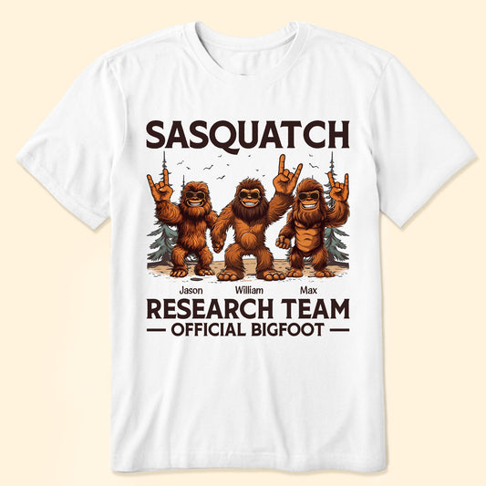 Bigfoot Research Team Retro Vintage Sasquatch - Personalized Shirt