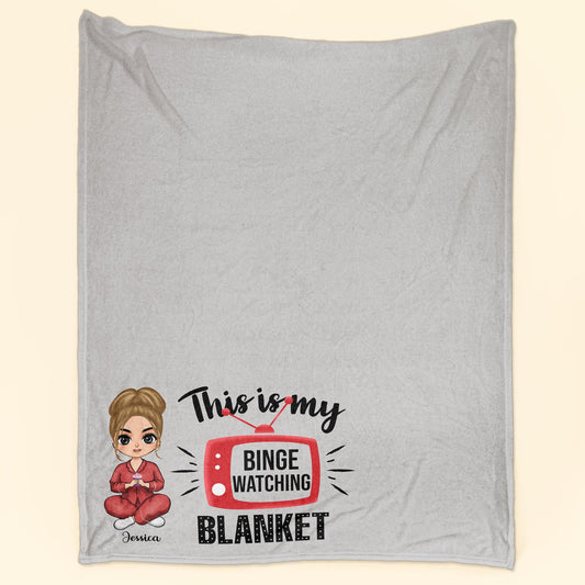 Binge Watching Blanket  - Personalized Blanket  - Birthday Gift For Her, Girl, Woman 