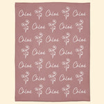 Birthflower Custom Name Birthday Gifts For Women Girls Mom - Personalized Blanket