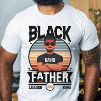 Black Father Black King - Personalized Photo Shirt