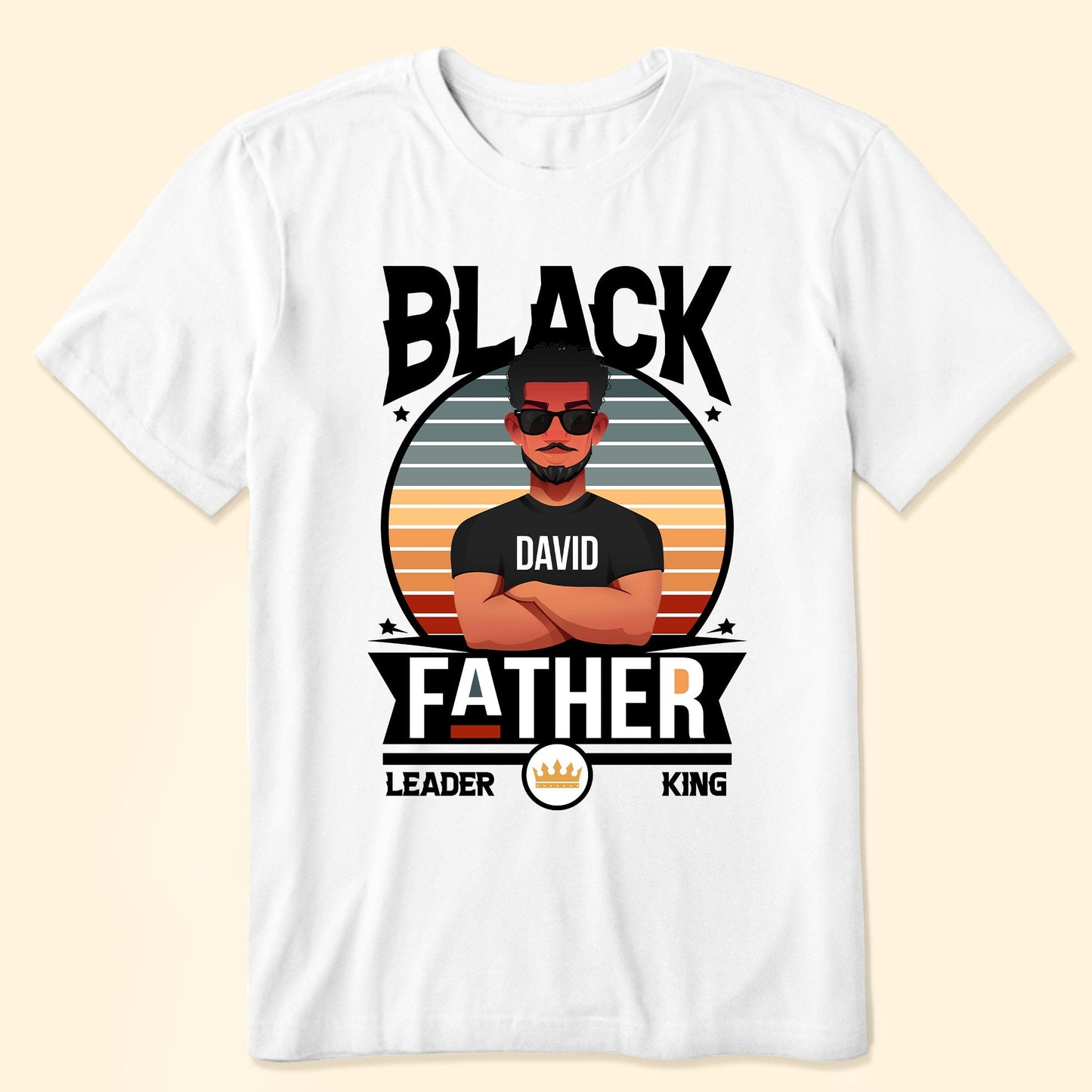 Black Father Black King - Personalized Photo Shirt