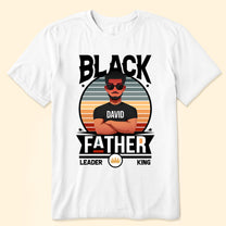 Black Father Black King - Personalized Photo Shirt