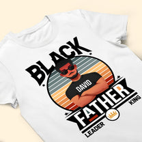 Black Father Black King - Personalized Photo Shirt