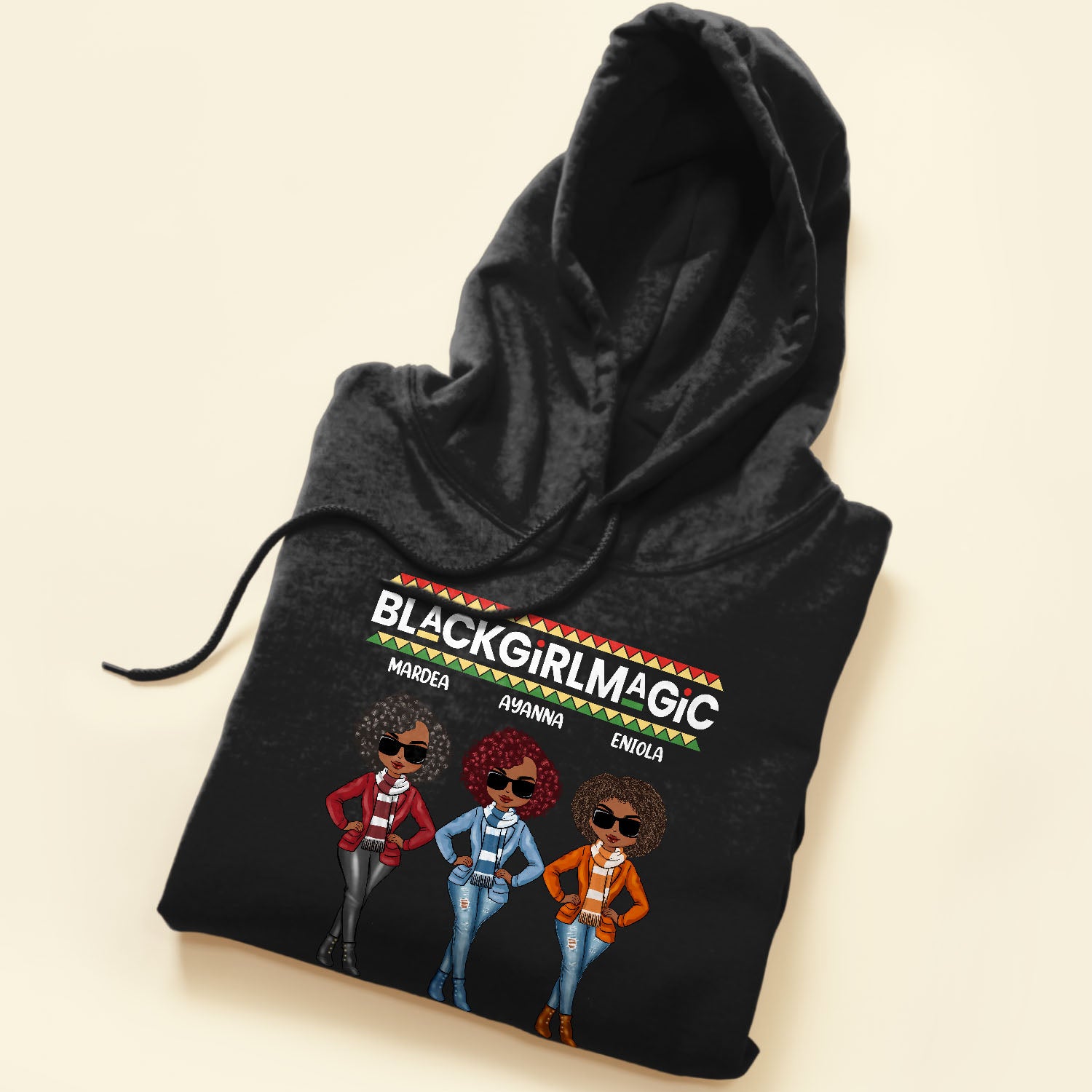 Black Girl Magic - Personalized Shirt - Gift For Friends - Cartoon Girl