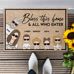 Bless This Home And All Who Enter - Personalized Doormat - Loving Gift For Family, Couple, Husband And Wife, Home Decor