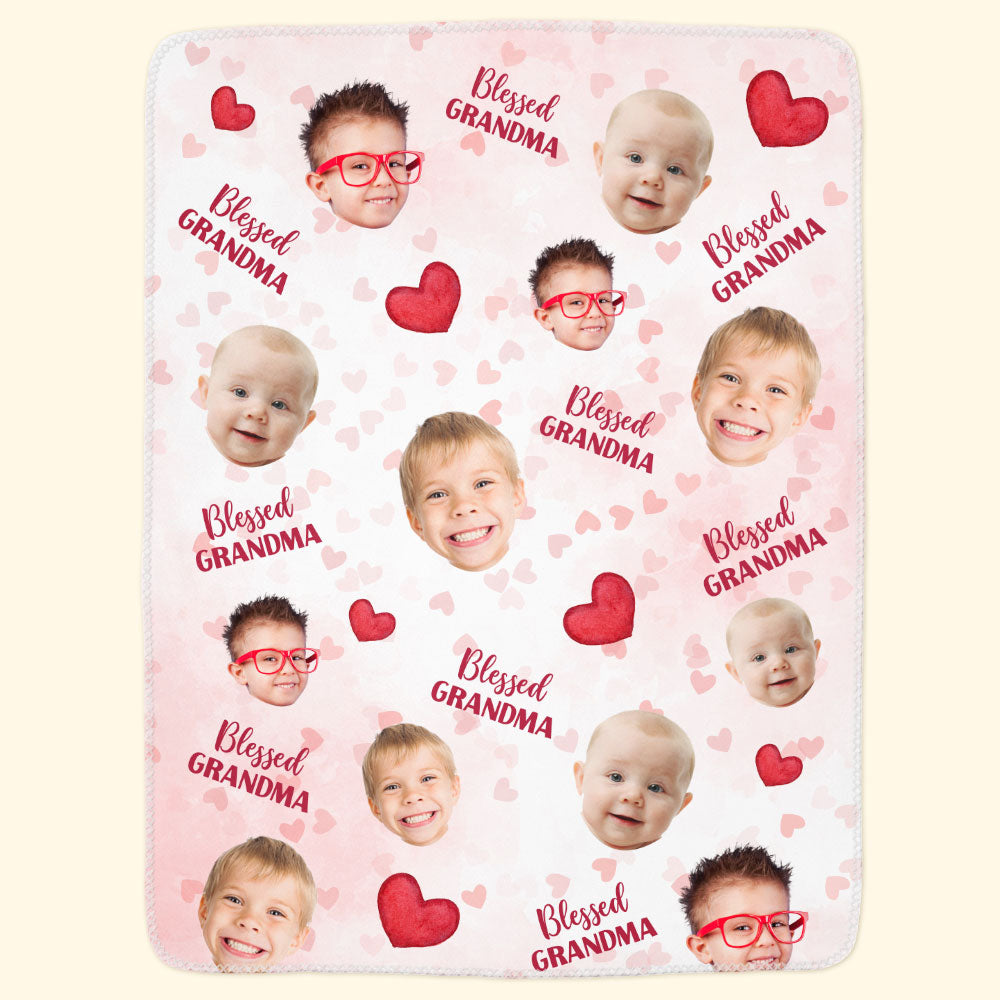 Blessed Grandma - Personalized Blanket - Christmas, New Year Gift For Grandma, Nana, Mimi, Gigi