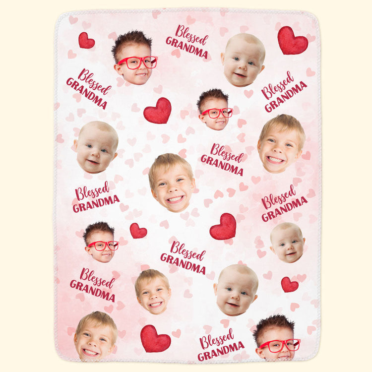 Blessed Grandma - Personalized Blanket - Christmas, New Year Gift For Grandma, Nana, Mimi, Gigi