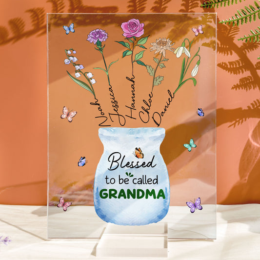 Blessed To Be Called Grandma - Personalized Acrylic Plaque