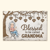 Blessed To Be Called Nana - Personalized Wrapped Canvas