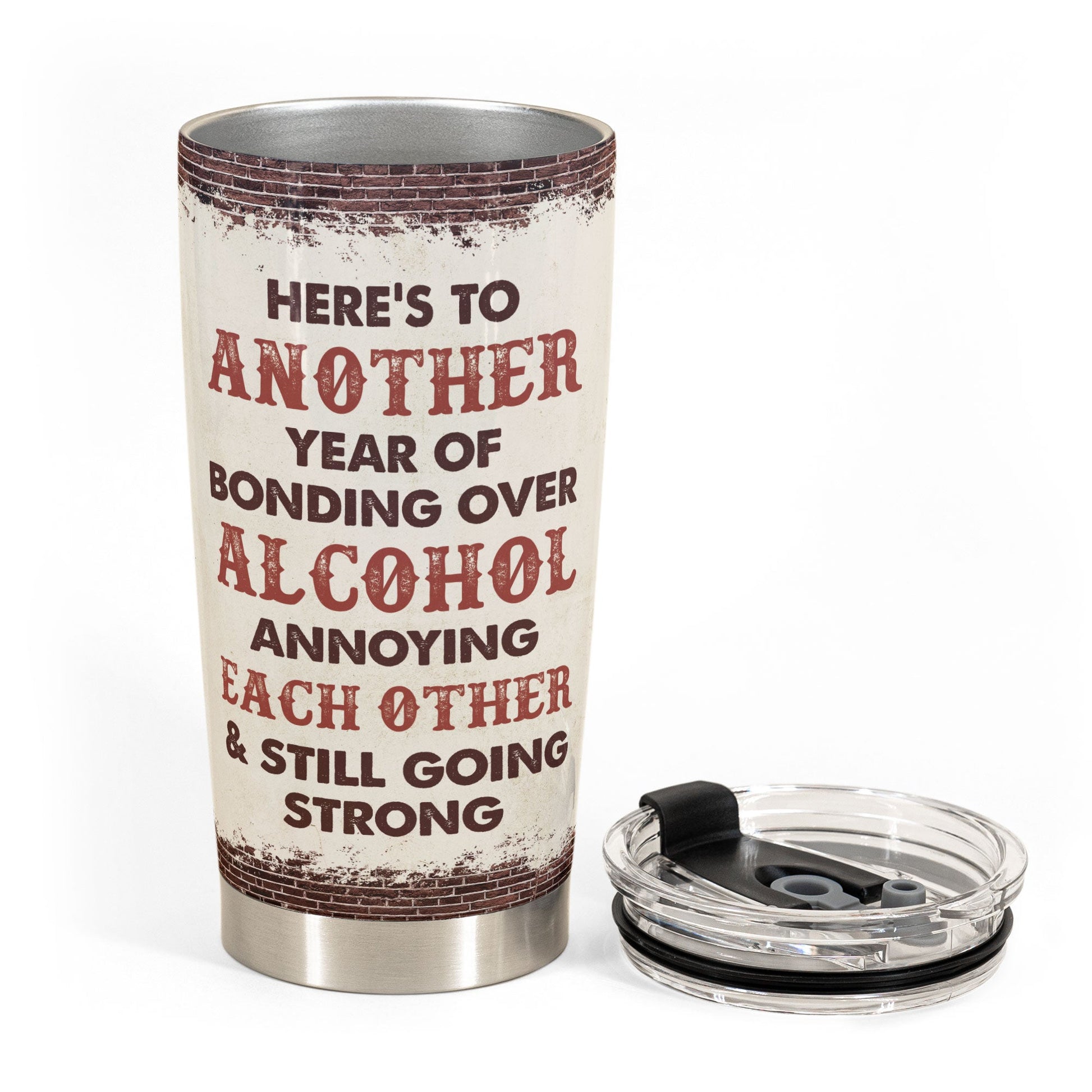 Drinking Buddies Husband Wife - Couple Personalized Custom 4 In 1 Can  Cooler Tumbler - Gift For Husband Wife, Anniversary