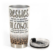 Bonding Over Alcohol - Personalized Tumbler Cup - Birthday Gift For Besties, Soul Sisters, Sistas, Bff, Friends - Drinking Girls