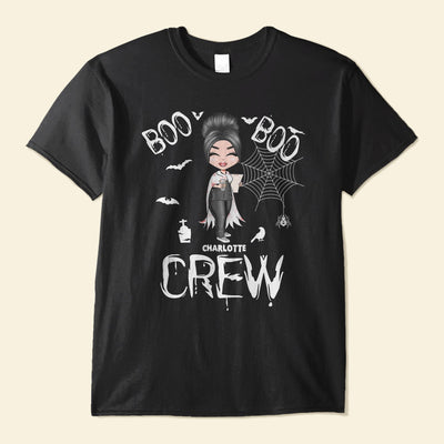 Boo Boo Crew - Personalized Shirt - Halloween  Gift For Doctor & Nurse - Cartoon Nurse