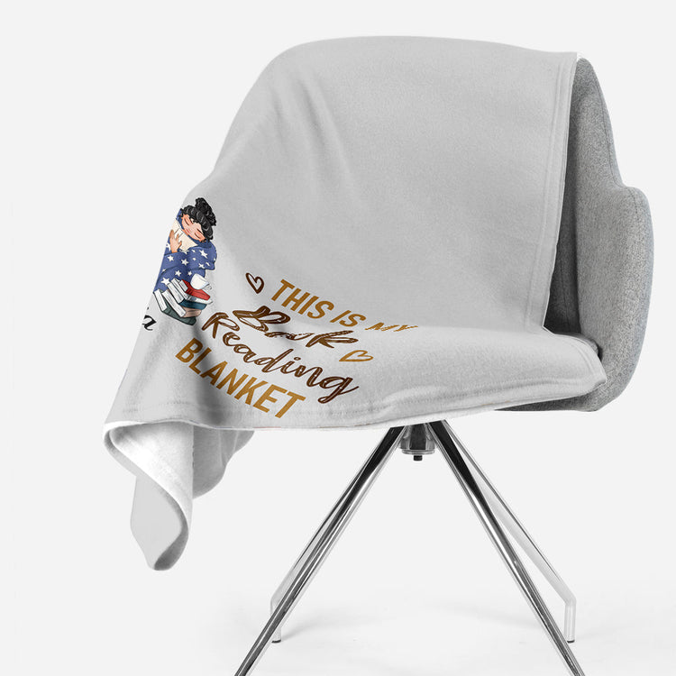 Book Reading Blanket  - Personalized Blanket - Birthday Gift For Book Lovers, Bookworms 
