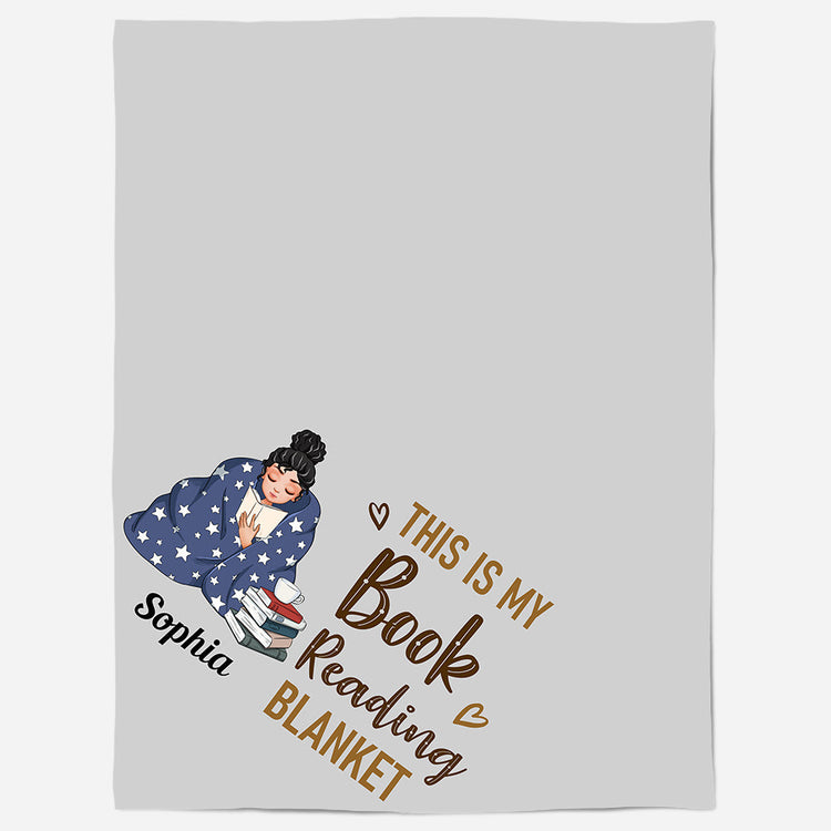 Book Reading Blanket  - Personalized Blanket - Birthday Gift For Book Lovers, Bookworms 