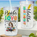 Booktrovert - Personalized Acrylic Insulated Tumbler With Straw