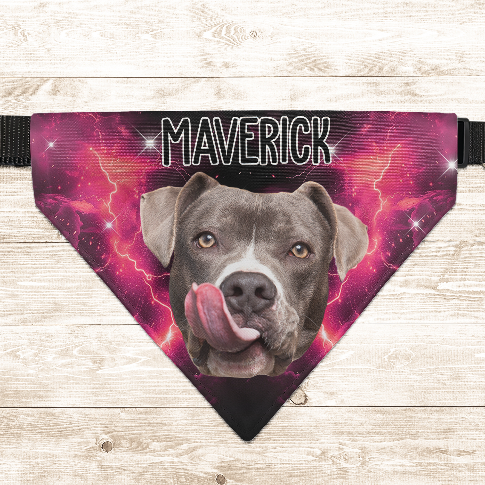 Bootleg Custom Photo Pet - Personalized Photo Dog Bandana Collar