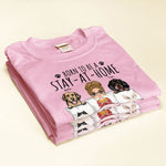 Born To Be A Stay At Home Fur Mama - Personalized Shirt - Birthday, Mother's Day Gift For Dog & Cat Mom, Dog & Cat Lover