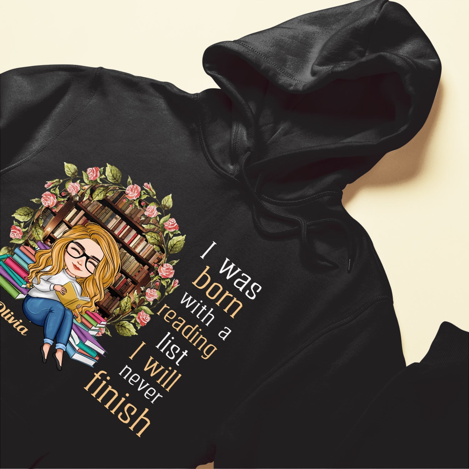 Born With A Reading List I Will Never Finish - Personalized Shirt