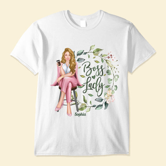 Boss Lady - Personalized Shirt - Birthday Gift Motivational Gift For Woman, Wife, Boss