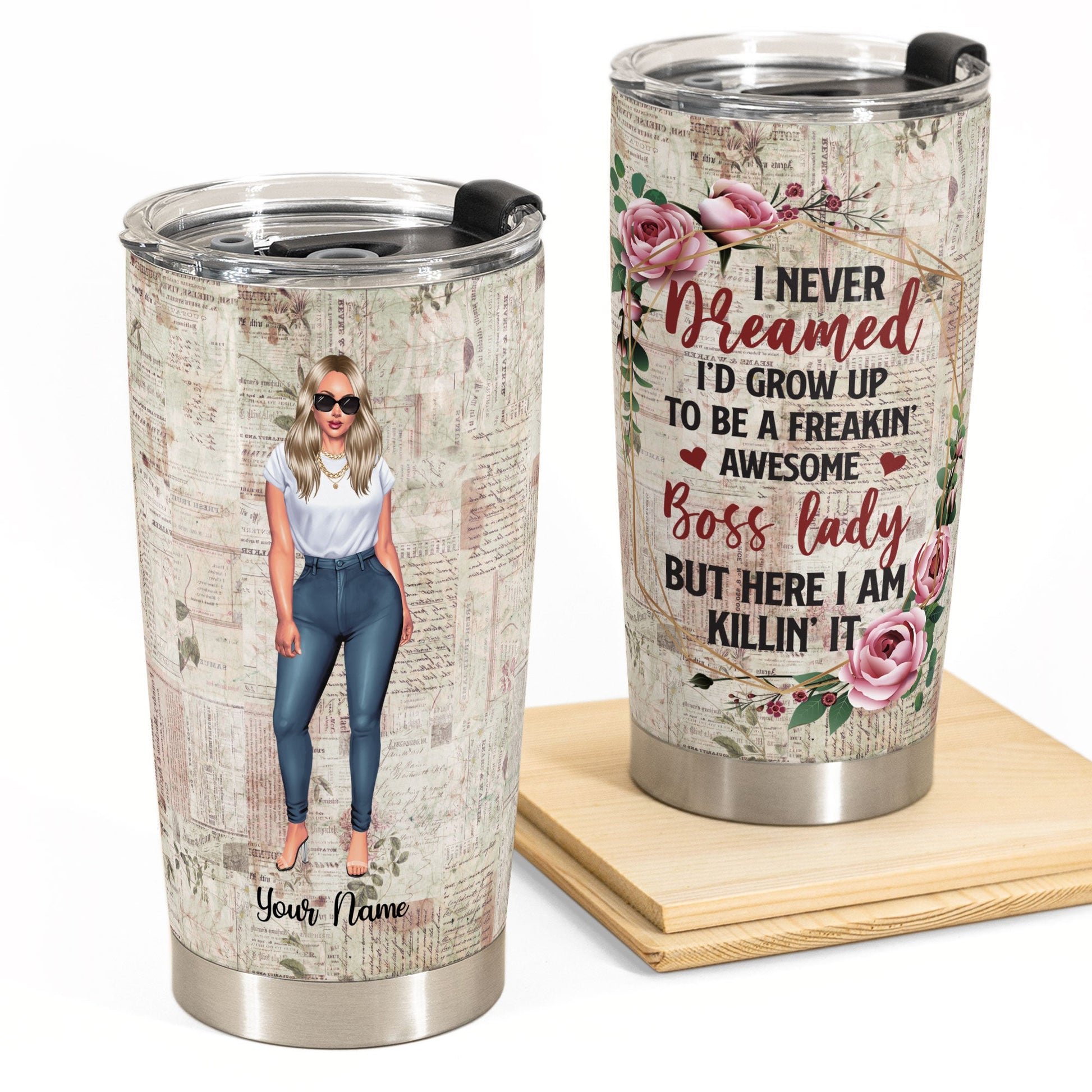 I May Be Small, But I'm The Boss - Engraved Boss Tumbler, Gifts For Her