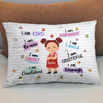 Brave, Smart, Confident - Personalized Toddler Pillow