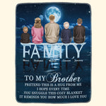 Brother Sister - Pretend This Is A Hug From Me  - Personalized Blanket - Christmas, New Year Gift For Sisters, Brothers, Sibling 