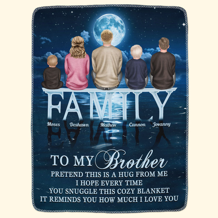 Brother Sister - Pretend This Is A Hug From Me  - Personalized Blanket - Christmas, New Year Gift For Sisters, Brothers, Sibling 