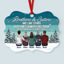 Brothers & Sisters A Whole Lot Of Love 2 - Personalized Aluminum Ornament - Christmas Gift For Brothers & Sisters, Family - Hoodie Family