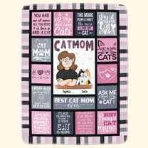 Busy Being A Cat Mama - Personalized Blanket