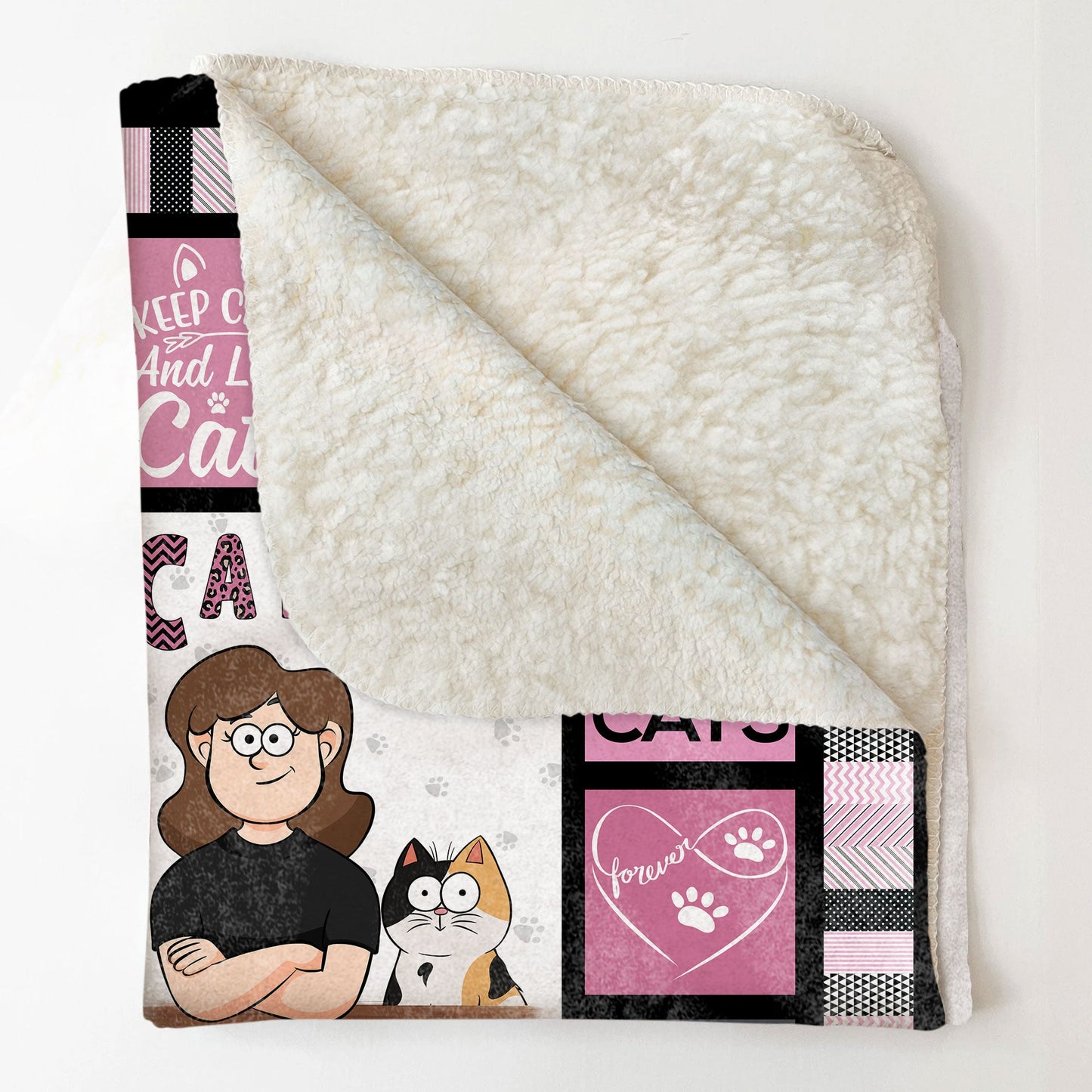 Busy Being A Cat Mama - Personalized Blanket