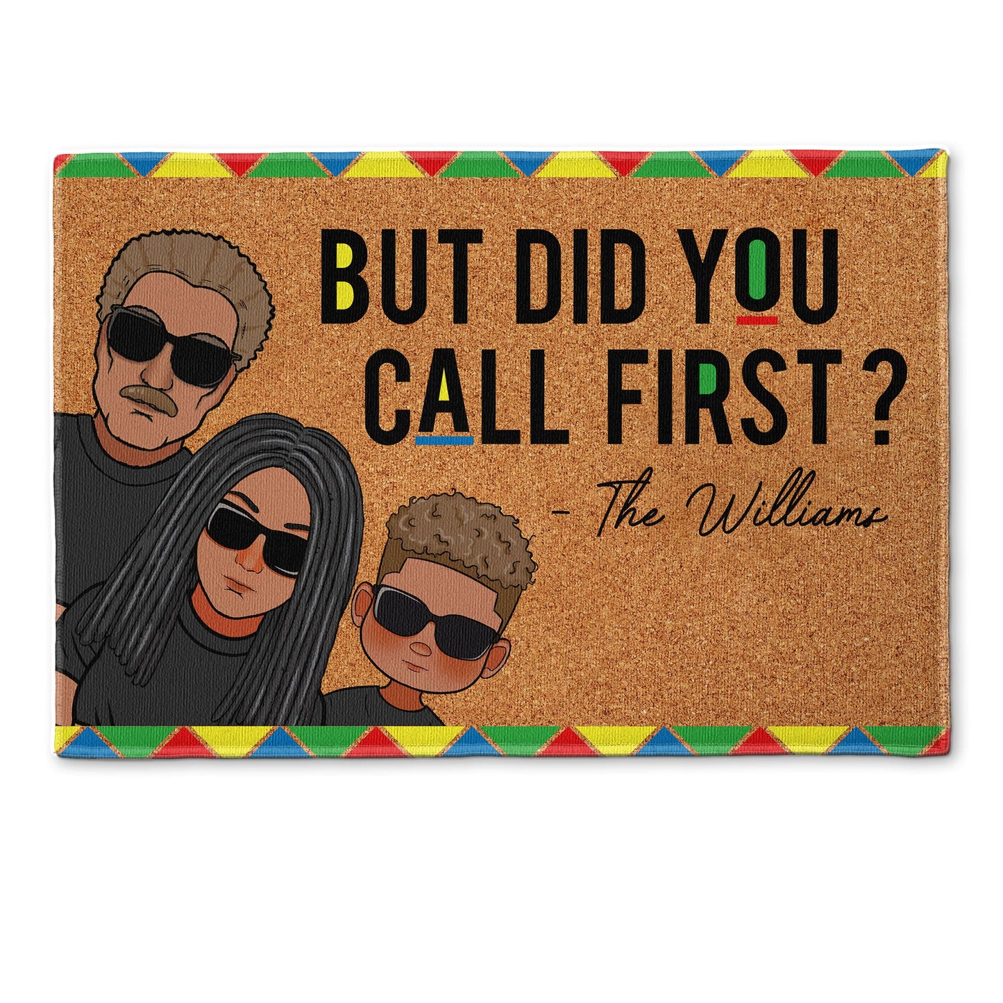 But Did You Call First? - Personalized Doormat - Birthday, Loving, Funny, Home Decor Gift For Family, Sisters, Brothers, Siblings, Family Members