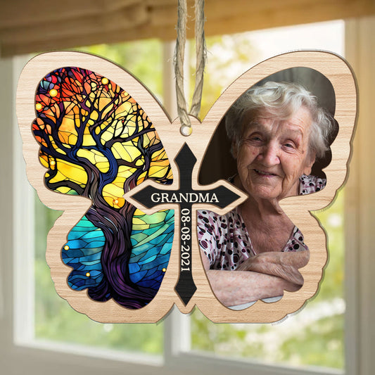 Butterfly Memorial  - Personalized Suncatcher Ornament