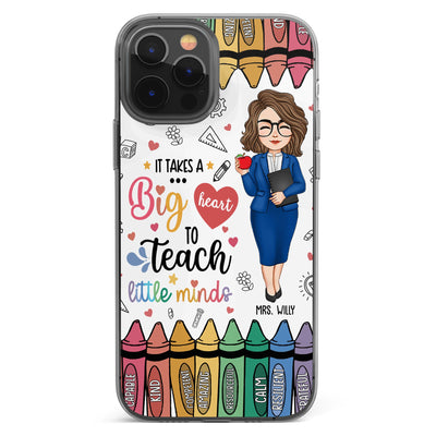 Calm Grateful Teacher - Personalized Clear Phone Case