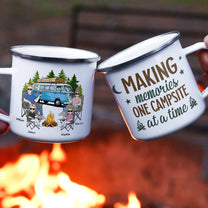 Camping Making Memories One Campsite At A Time - Personalized Enamel Mug