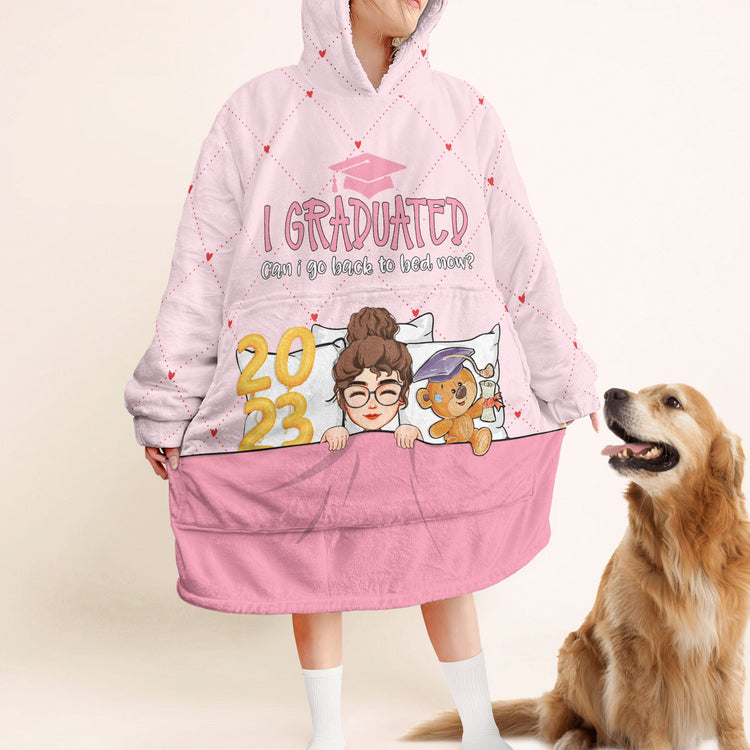 Can I Go Back To Bed Now - Personalized Oversized Blanket Hoodie
