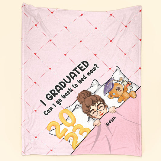 Can I Go Back To Bed Now (Corner Version)- Personalized Blanket