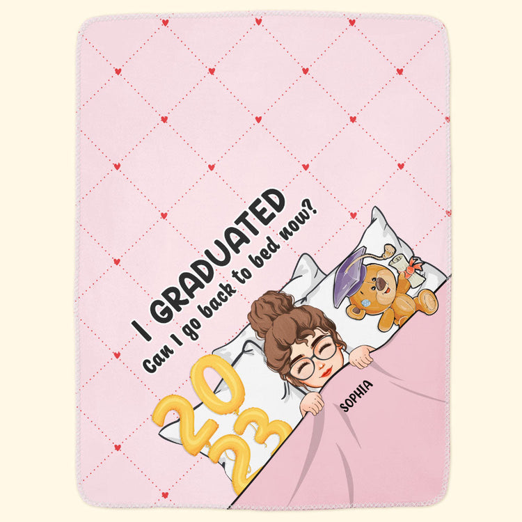 Can I Go Back To Bed Now (Corner Version)- Personalized Blanket