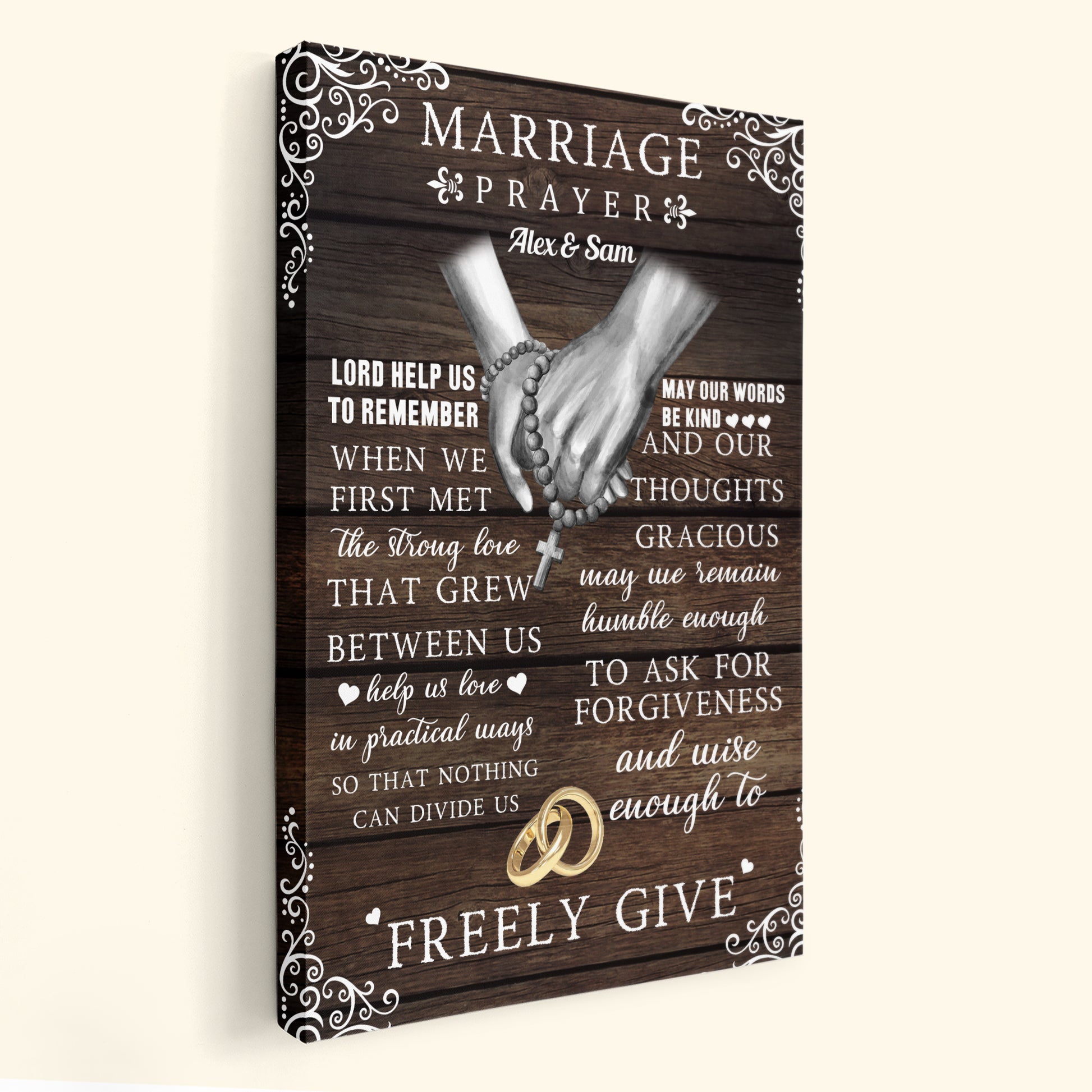 Marriage Prayer - Personalized Poster/Canvas - Anniversary Gift For Husband And Wife