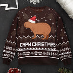 Capybara Capy Christmas - Personalized Ugly Sweater