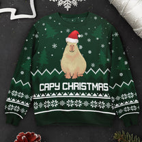 Capybara Capy Christmas - Personalized Ugly Sweater