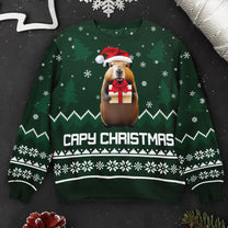 Capybara Capy Christmas - Personalized Ugly Sweater