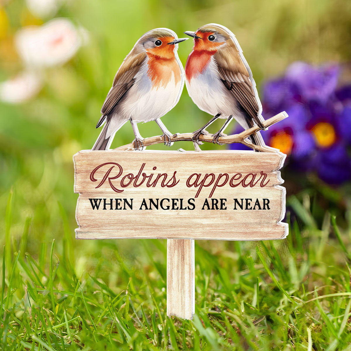 Cardinals Appear When Angels Are Near - Personalized Garden Stake