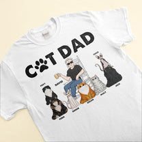 Cat Dad - Personalized Shirt - Birthday, Funny, Father's Day Gift For Husband, Dad, Grandpa, Cat Lover, Cat Owner