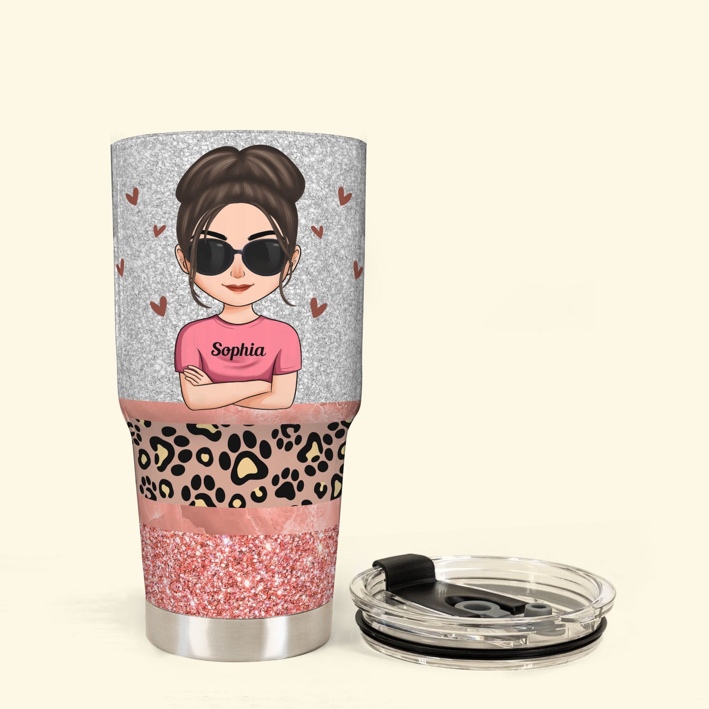 Cat Mom - I'm A Simple Woman - Personalized 30oz Tumbler - Birthday Gift For Mom, Cat Mom, Cat Lover