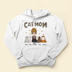 Cat Mom Leopard Design - Personalized Shirt - Birthday Gift For Cat Mom, Cat Lovers